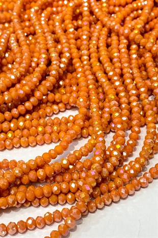 Turuncu Kristal Boncuk 6 mm