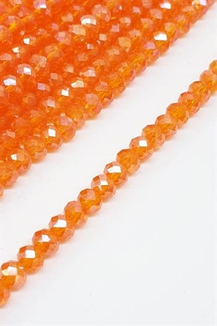 Turuncu Kristal Boncuk 6 Mm