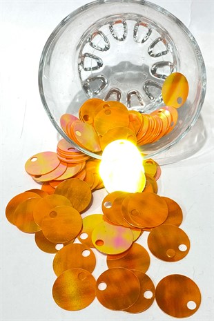 Turuncu Patik ve Çanta Pulu 20 mm