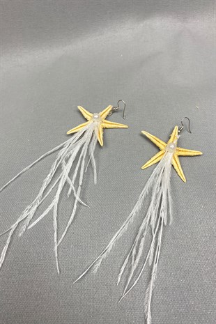 Feather Sea Star Earrings