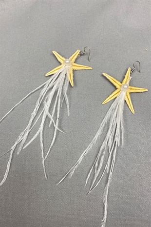 Feather Sea Star Earrings