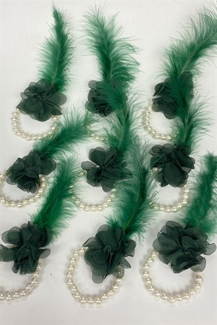 Tüylü İncili Nedime Bilekliği 10 Adet