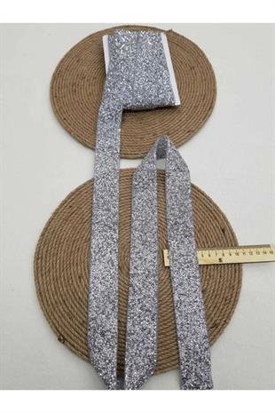Ütü Ile Yapışan Taş 1 Metre 4 Cm Gümüş