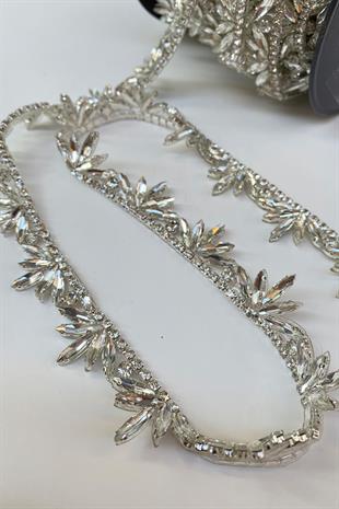 حافة شريطية لفستان السهرة من الحجر المكوك الرقيق بالكي