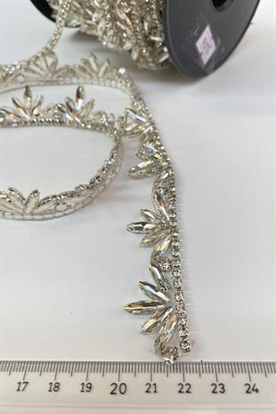 حافة شريطية لفستان السهرة من الحجر المكوك الرقيق بالكي