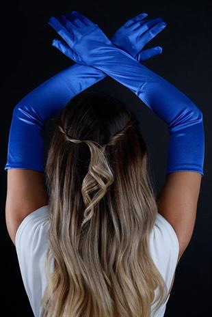 Long Wedding Bride Opera 55 cm Gloves Special Evening Satin Gloves for Wedding Ceremony and Henna Night