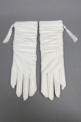 الجملة قفازات الزفاف شرابة طويلة وقبعة الزفاف