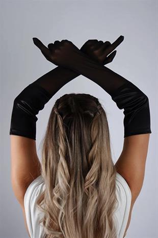 Long Satin Tulle Shiny Evening Gloves Party Prom Wedding Gloves Accessory