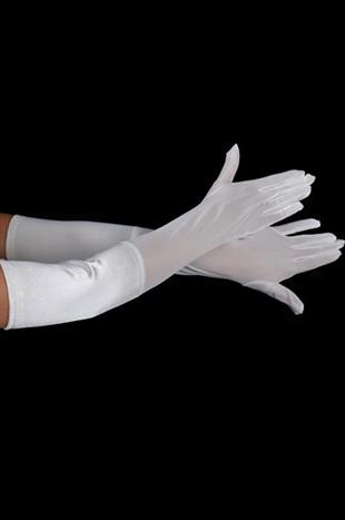 Long Satin Tulle Shiny Evening Gloves Party Prom Wedding Gloves