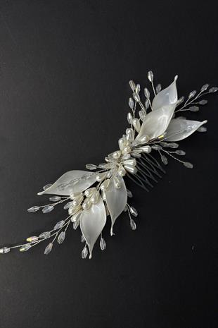 Vegensi Sedef Reçine Gelin Saç Ve Türban Aksesuarı