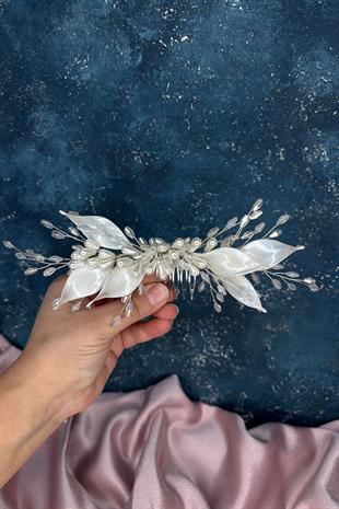 Vegensi Sedef Reçine Gelin Saç Ve Türban Aksesuarı