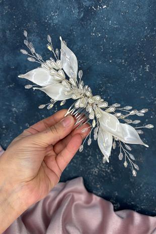 Vegensi Sedef Reçine Gelin Saç Ve Türban Aksesuarı