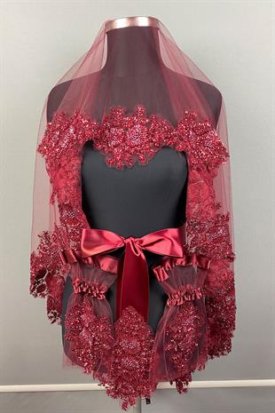 Vip Model Gelin Kına Duvağı Yüz Örtüsü