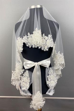 Vip Model Gelin Kına Duvağı Yüz Örtüsü