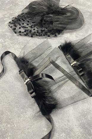 Voile Wedding Cap Bridal Accessory And Lina Couple Wrist Accessory