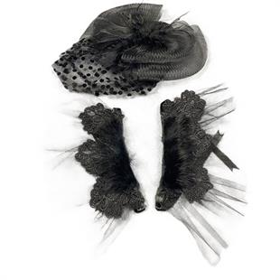 الجملة قبعة الزفاف الفوال ملحقات الزفاف وريشة لافين ملحق المعصم المزدوج