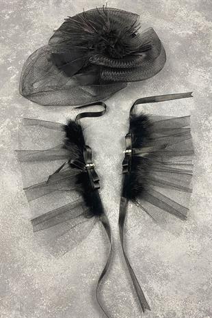 Voile Wedding Cap Bridal Accessory And Lina Couple Wrist Accessory