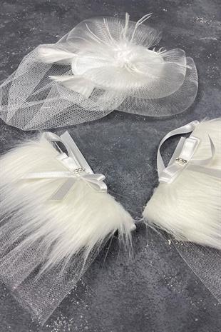 الجملة إكسسوارات الزفاف قبعة الزفاف Voilet وإكسسوارات المعصم زوجين لينا