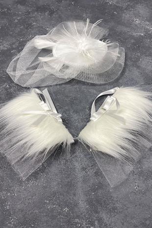 الجملة إكسسوارات الزفاف قبعة الزفاف Voilet وإكسسوارات المعصم زوجين لينا