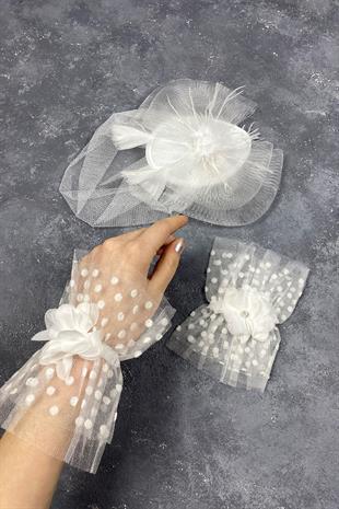 الجملة إكسسوارات الزفاف قبعة الزفاف Voilet وإكسسوارات المعصم زوجين حجر فيرا