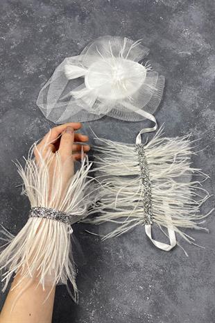 الجملة إكسسوارات الزفاف قبعة الزفاف Voilet وإكسسوارات المعصم زوجين Asel