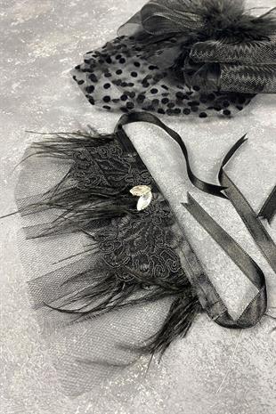 الجملة Voilet الزفاف قبعة الشعر التبعي وحجر لافين ملحق المعصم مزدوج