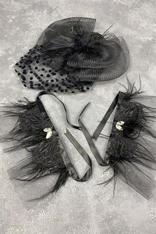 الجملة Voilet الزفاف قبعة الشعر التبعي وحجر لافين ملحق المعصم مزدوج