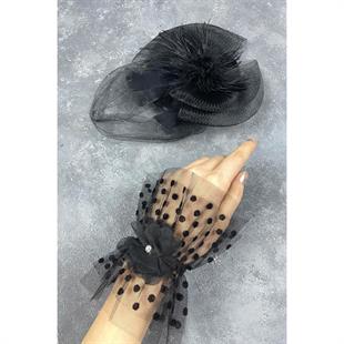 الجملة Voilet الزفاف قبعة الشعر التبعي ورقصة البولكا نقطة حجر فيرا التبعي المعصم