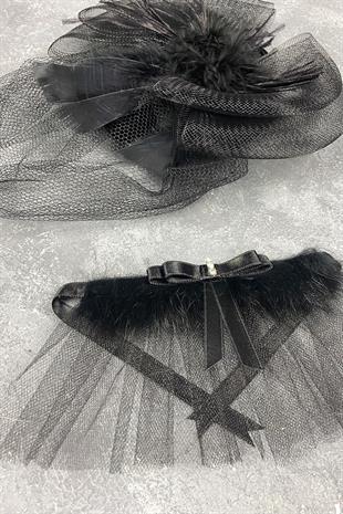 الجملة Voilet الزفاف قبعة الشعر التبعي وإكسسوارات المعصم لينا