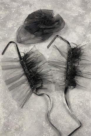  الجملة Voilet الزفاف قبعة الشعر التبعي وبيرين الريشة زوجين ملحقات المعصم