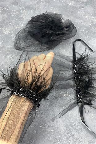  الجملة Voilet الزفاف قبعة الشعر التبعي وبيرين الريشة زوجين ملحقات المعصم