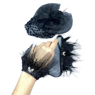 الجملة Voilet الزفاف قبعة الشعر التبعي وحجر لافين ملحق المعصم مزدوج