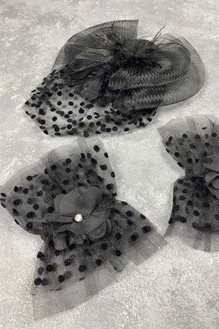  الجملة قبعة الزفاف Voilet والإكسسوارات المعصم مزدوج الحجر فيرا