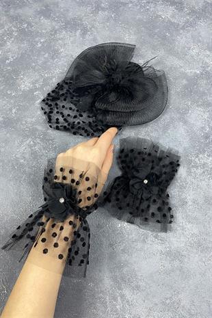 Voilelet Wedding Cap And Vera Stone Double Wrist Accessory