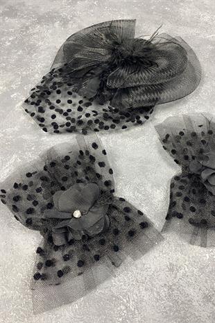 Voilelet Wedding Cap And Vera Stone Double Wrist Accessory