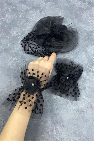 Voilelet Wedding Cap And Vera Stone Double Wrist Accessory