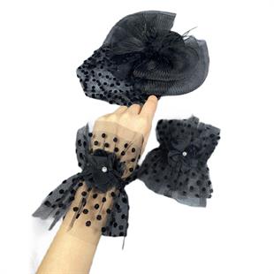  الجملة قبعة الزفاف Voilet والإكسسوارات المعصم مزدوج الحجر فيرا