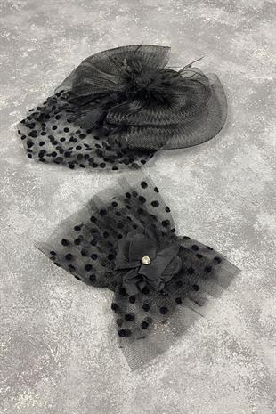 الجملة قبعة الزفاف الفوال رقصة البولكا نقطة والإكسسوارات المعصم حجر فيرا