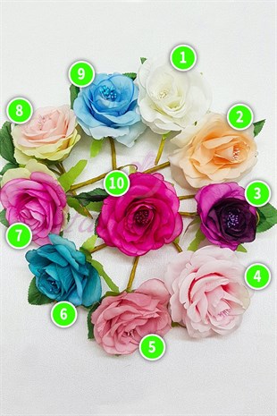 Yapay Tomurcuklu Tekli Gül Çiçek