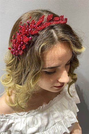 Yaprak Model Boncuklu Saç ve Türban Aksesuarı