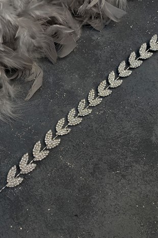 Yaprak Motifli Bella Gelin Saç Aksesuarı