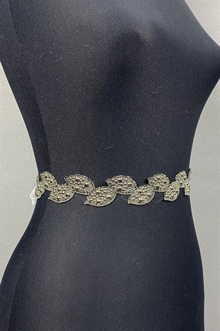 حزام فستان بحجر أوراق الشجر وإكسسوار الخصر