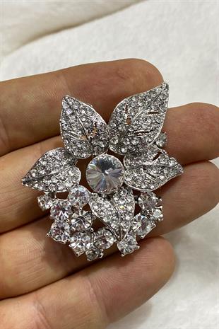 بروش طوق فستان حجر الورقة