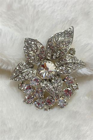 بروش طوق فستان حجر الورقة