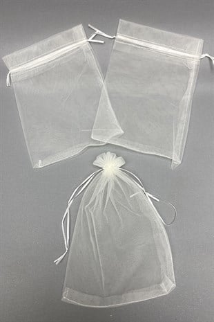 Yasin Size Transparent Tulle Pouch 10 Pieces (18*27 cm)