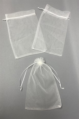Yasin Boy ve Bohça Hediyelik Şeffaf Tül Kese 100 Adet (19*30 cm)
