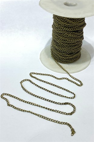 Yassı Metal Kolye Zinciri 25 Mt