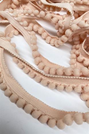 Yavruağzı Sık Küçük İnce Ponpon Şerit 