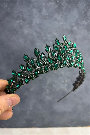 Yeşil Asil Gelin Kına Tacı