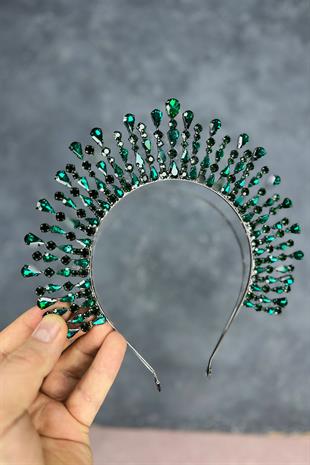 Green Ayas High Party Bridal Henna Crown